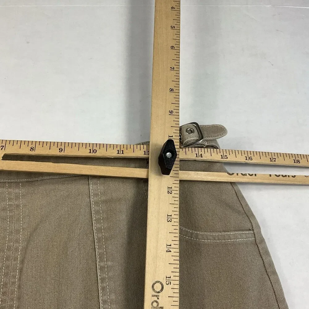 LOFT A-Line Chino Skirt Khaki Beige Utility Cargo Casual Mini Vintage Size 8